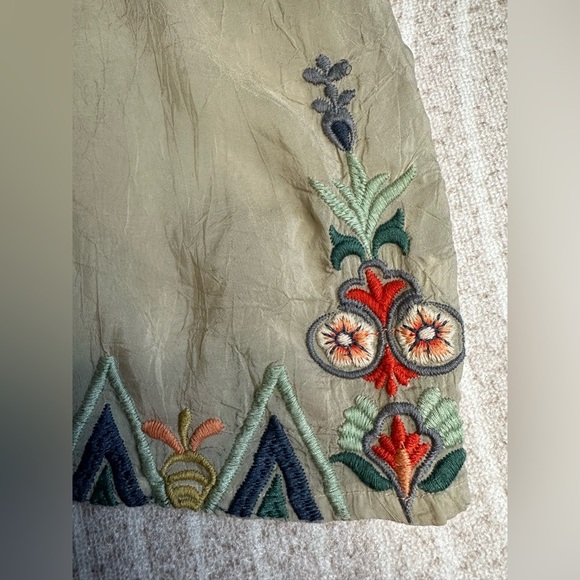 Johnny Was Tamaya Túnica Embroydered Floral Tropical Cruise vacation size M - Picture 8 of 9